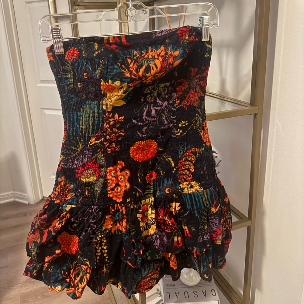 Floral Strapless Mini Dress